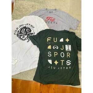 New - LOT (3) Size 2XL - Fuji Sports Long & Short Sleeve Tees - Gray White Green